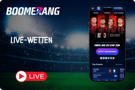Boomerang Bet Live-Wetten Schweiz