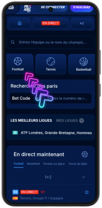 Boomerang Bet choix du sport football tennis basketball