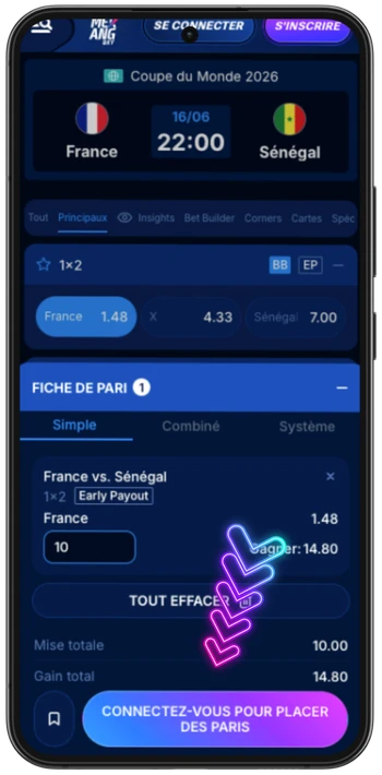 Boomerang Bet confirmer le pari fiche de pari France