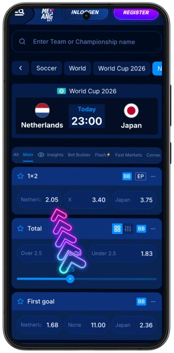 Boomerang Bet weddenschapsmarkten en quoteringen World Cup 2026
