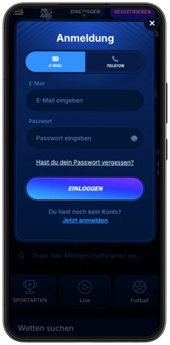 Boomerang Bet Anmeldung und Registrierung Schweiz